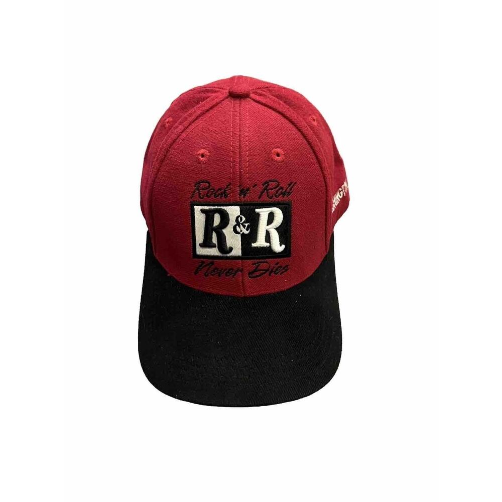 Vtg Hard Rock Cafe Rock N Roll Never Dies Washington DC Adjustable Strapback Hat